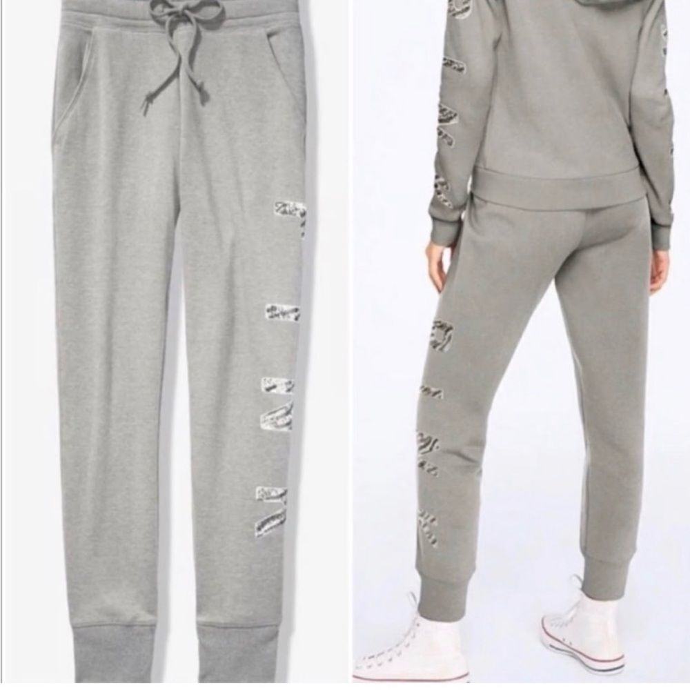 PINK VS BLING CAMPUS SKINNY JOGGERS